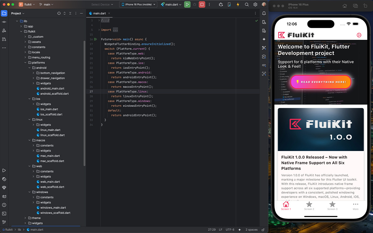Android Studio File Structure for FluiKit