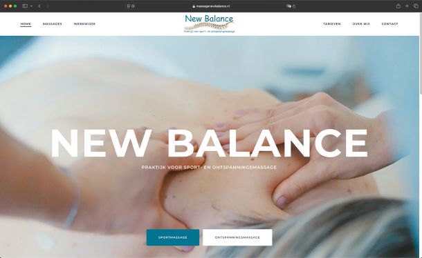 Ghekko Website Design: Massage New Balance