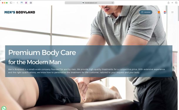 Ghekko Website Design: Bodyland Men's BodyCare