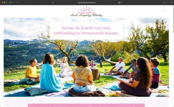 Ghekko Website Design: Heart Happiness Retraites